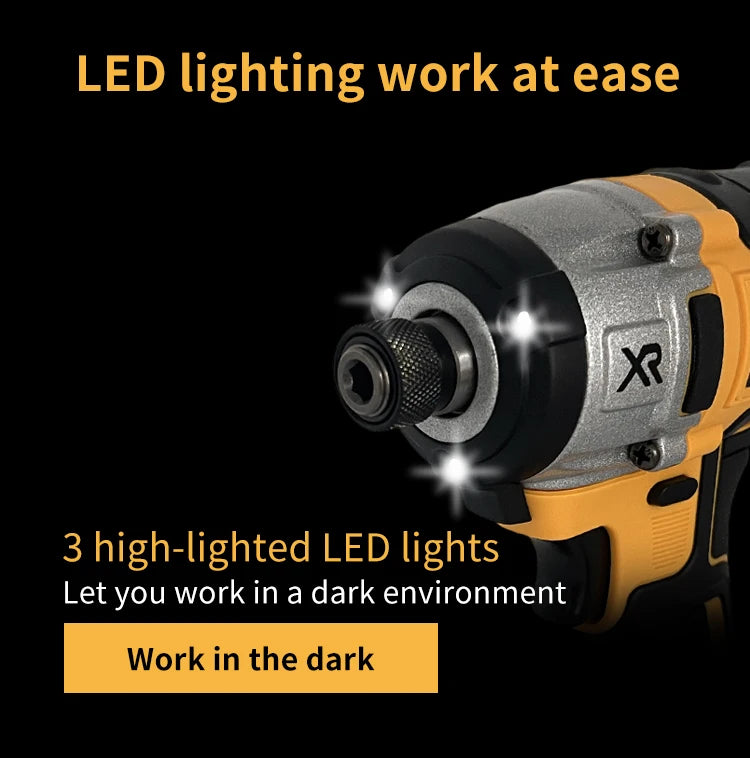 DEWALT-Compatible DCD887 | 20V Brushless Impact Driver | Tool Only