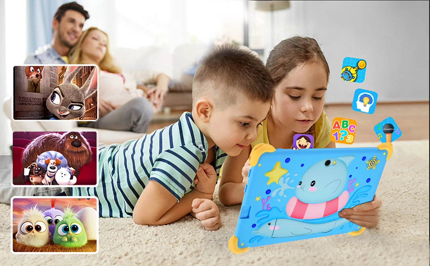 Tablet Infantil BDF 7" | Android 13 | 4GB RAM + 64GB | WiFi | Quad-Core | 4000mAh | Diseño para Niños