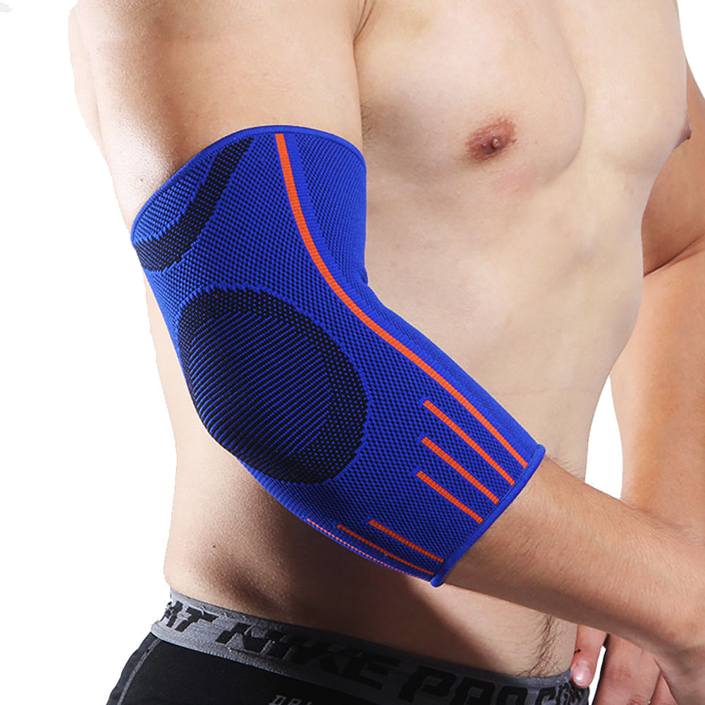 Elbow Compression Sleeve & Support Brace | Nylon/Spandex | Sports, Tennis, Golf & Gym | S-XL