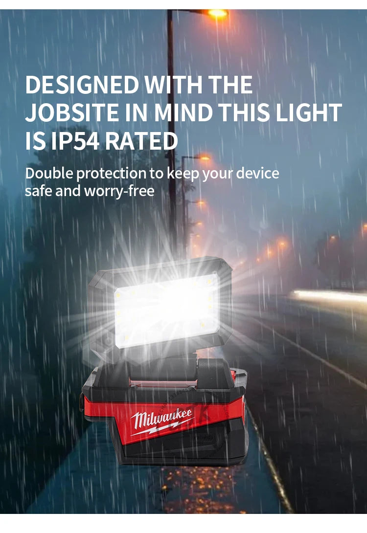 Milwaukee-Compatible M18 ROVER | 18V Folding Flood Light with USB
