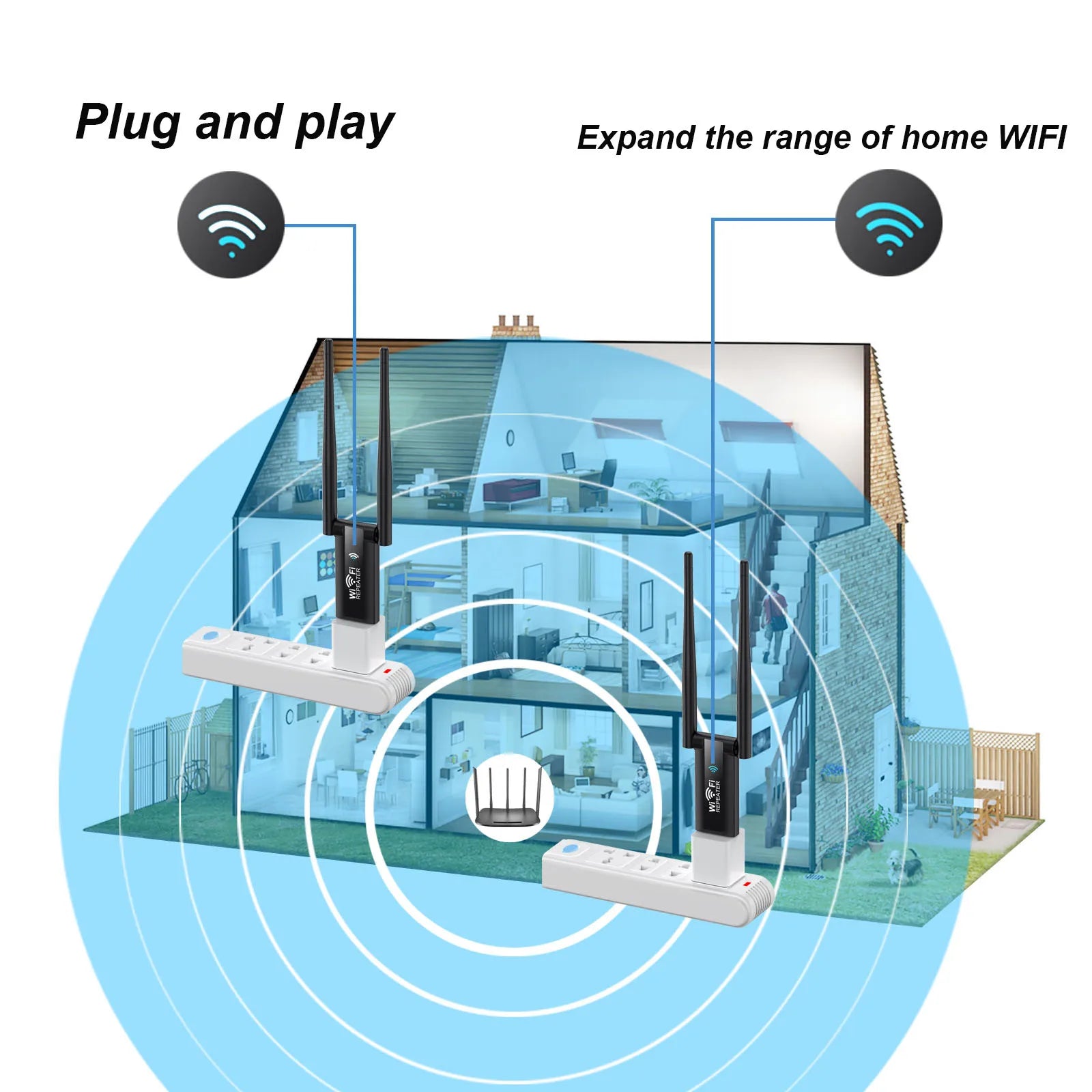Amplificador WiFi USB 300Mbps | Repetidor & Extensor de Señal 2.4GHz | Plug & Play | Hogar y Oficina