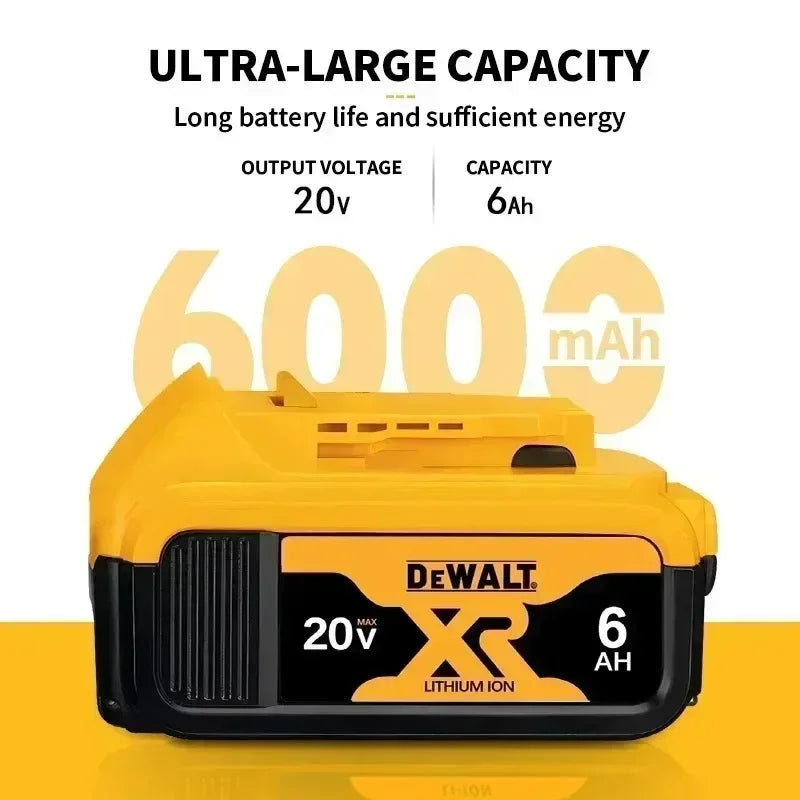 DEWALT-Compatible 20V 6.0Ah Li-Ion Battery | DCB184/181/182/200