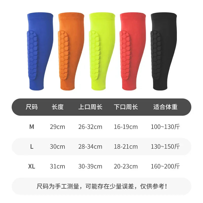 Soccer Shin Guard Pad & Compression Calf Sleeve | Adults, Teens & Kids | Football Leg Protection | M-XL