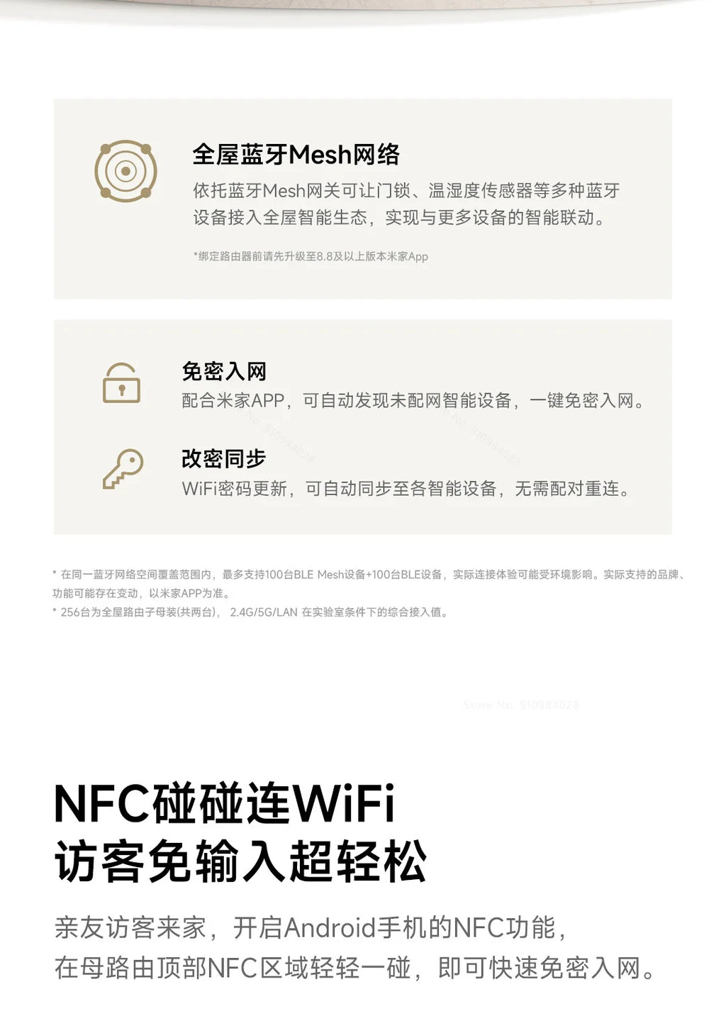 Xiaomi Mesh System AX3000 NE | Kit 1+1 Router Principal + Sub-Router | WiFi 6 | Bluetooth Mesh | IPTV