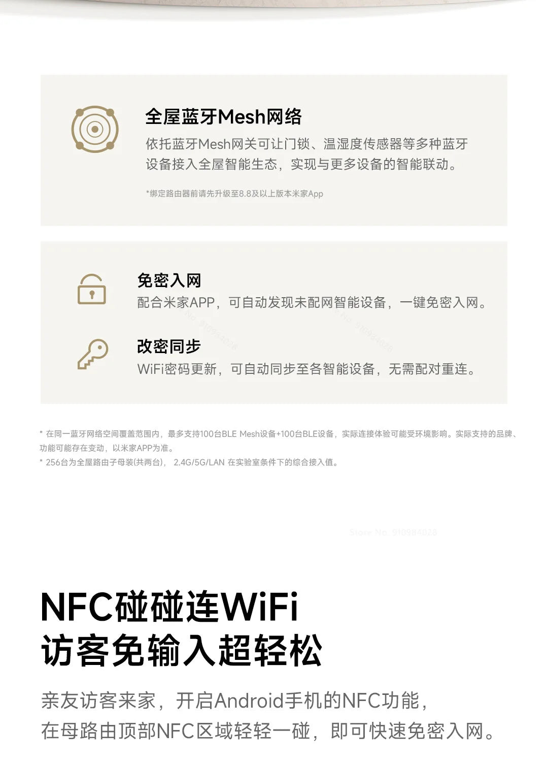 Xiaomi Mesh System AX3000 NE | Kit 1+1 Router Principal + Sub-Router | WiFi 6 | Bluetooth Mesh | IPTV
