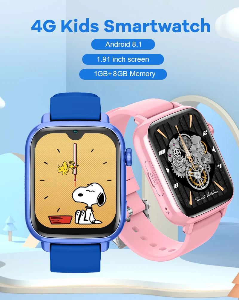 Smartwatch KGG Kids 4G GPS | 1.91" IPS | Video Call | SOS | WiFi | IPX7 | Android 8.1 | Reloj Inteligente KGG Niños 4G GPS | Videollamada | SOS | WiFi | IPX7