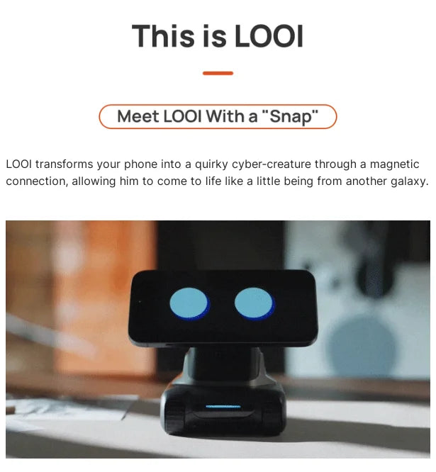 LOOI Robot — AI Mini Robot with Voice & ChatGPT | Smart Learning Companion