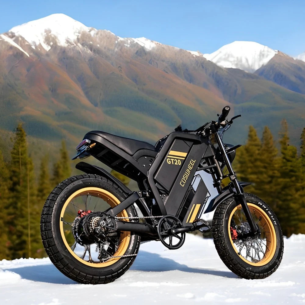 Coswheel GT20 E-Bike | 1500W/2000W/3000W | 60V 25Ah | Fat Tire 20x4.0 | 93 Millas | Shimano 7v | CE UL FCC | Off-Road