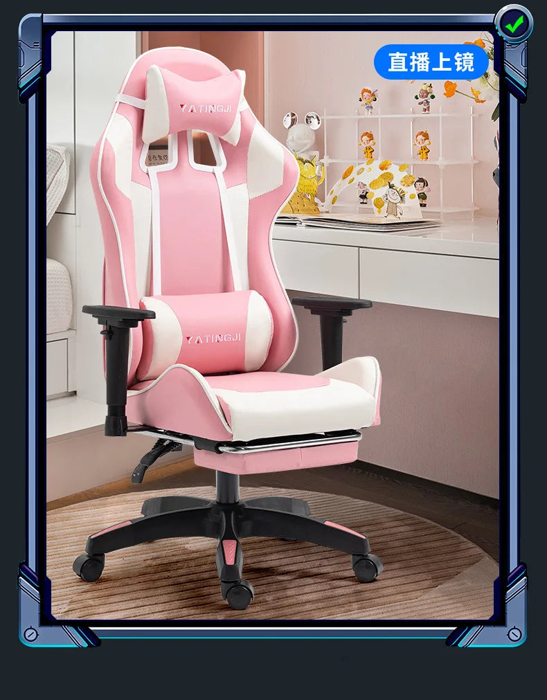 Reclining Massage Gaming Chair | Footrest Option | Swivel