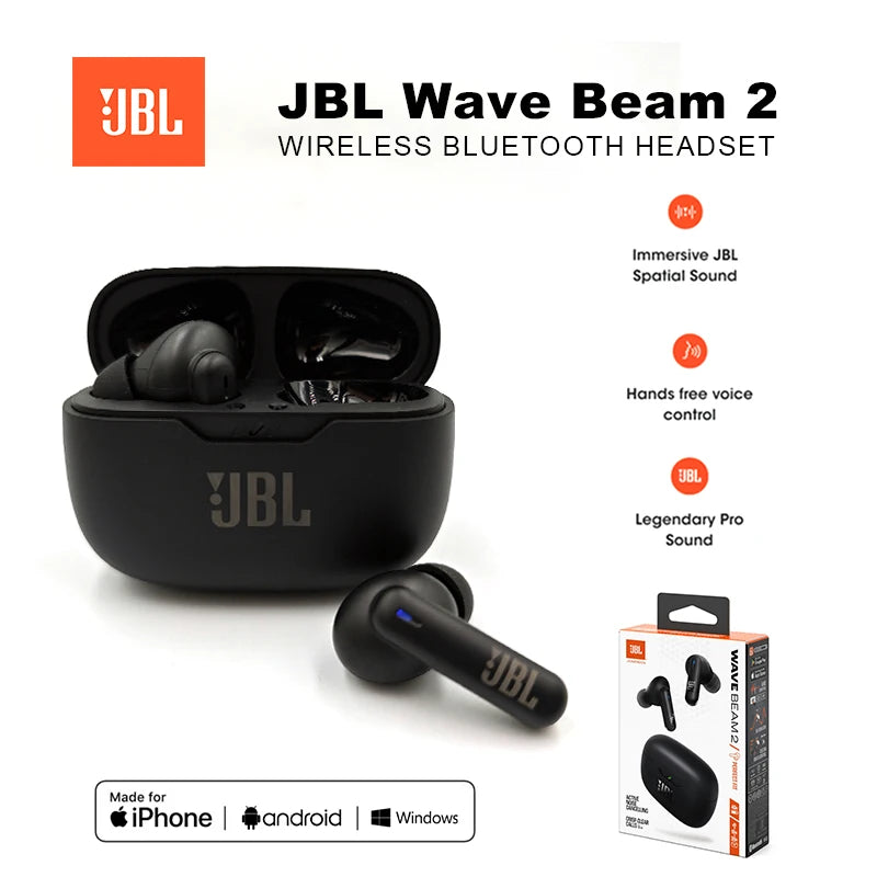 JBL Wave Beam 2 TWS Earbuds | Bluetooth | Mic