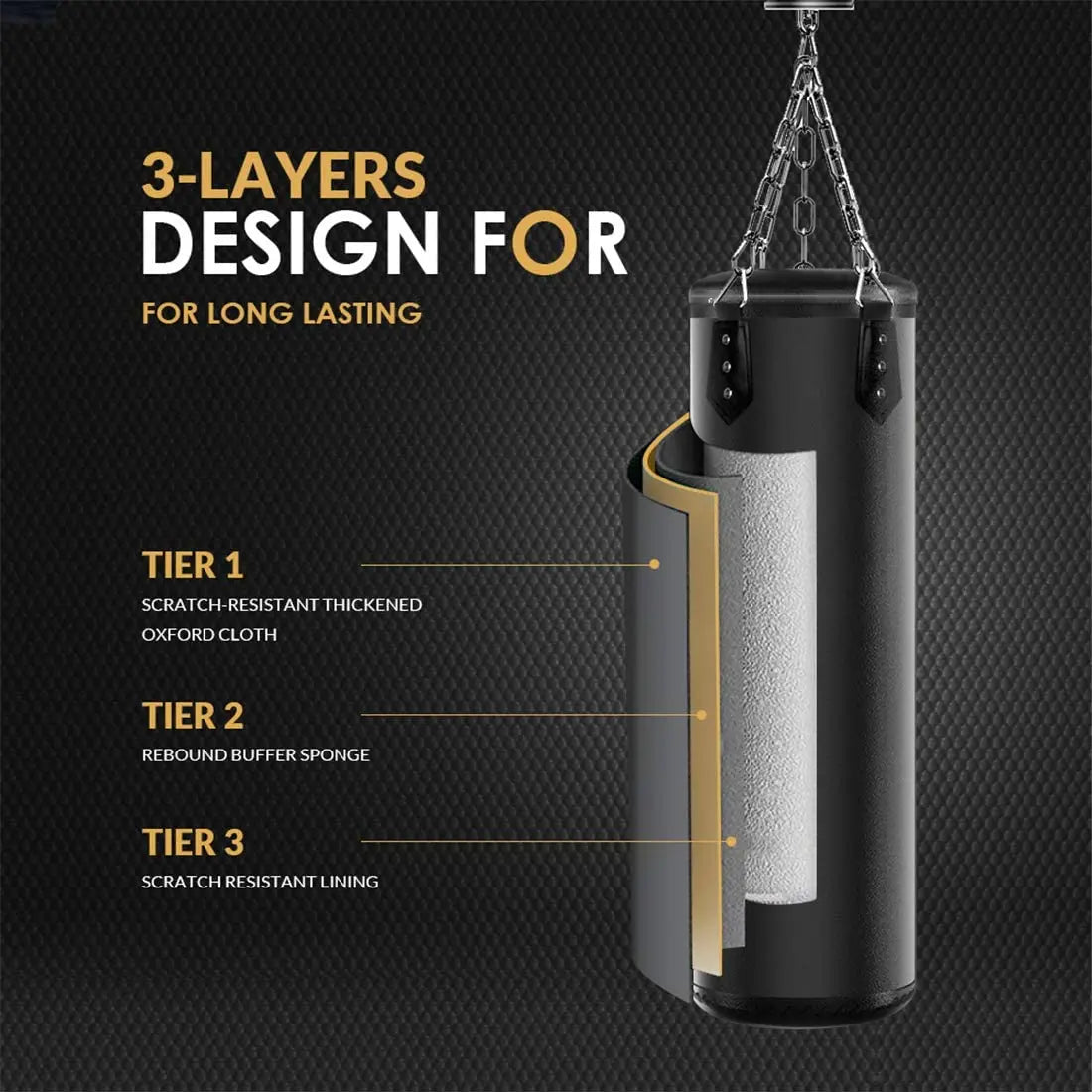 Heavy Duty Oxford Cloth Hollow Boxing Bag | Sandbag for Adults, Youth & Women | Home Training Set