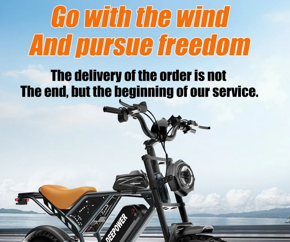 QS7 E-Bike 1500W Motor Brushless | 48V 20/35/60Ah | 55km/h | Todo Terreno | Shimano 7v | Garantía 1 Año