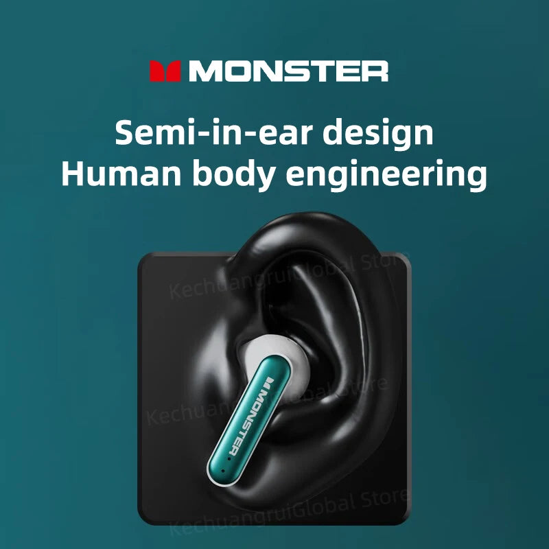 Monster XKT17 - Auriculares TWS Bluetooth 5.3 con ANC | HiFi | Gaming y Deportes