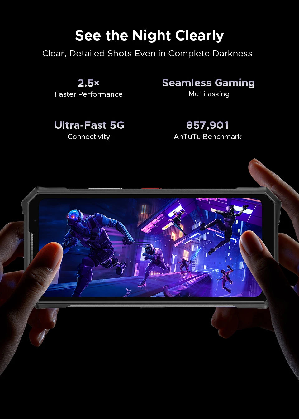 DOOGEE V50 Pro | Rugged Phone 5G | Dimensity 8300 | 200MP | 11000mAh | 1TB | Android 16 | NFC | IP68/IP69K