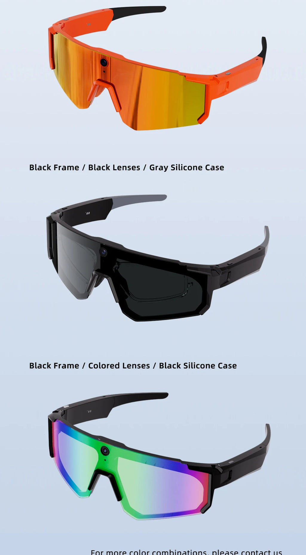 Lentes Deportivos Inteligentes con Cámara IA | 8MP, Bluetooth, Resistentes al Agua