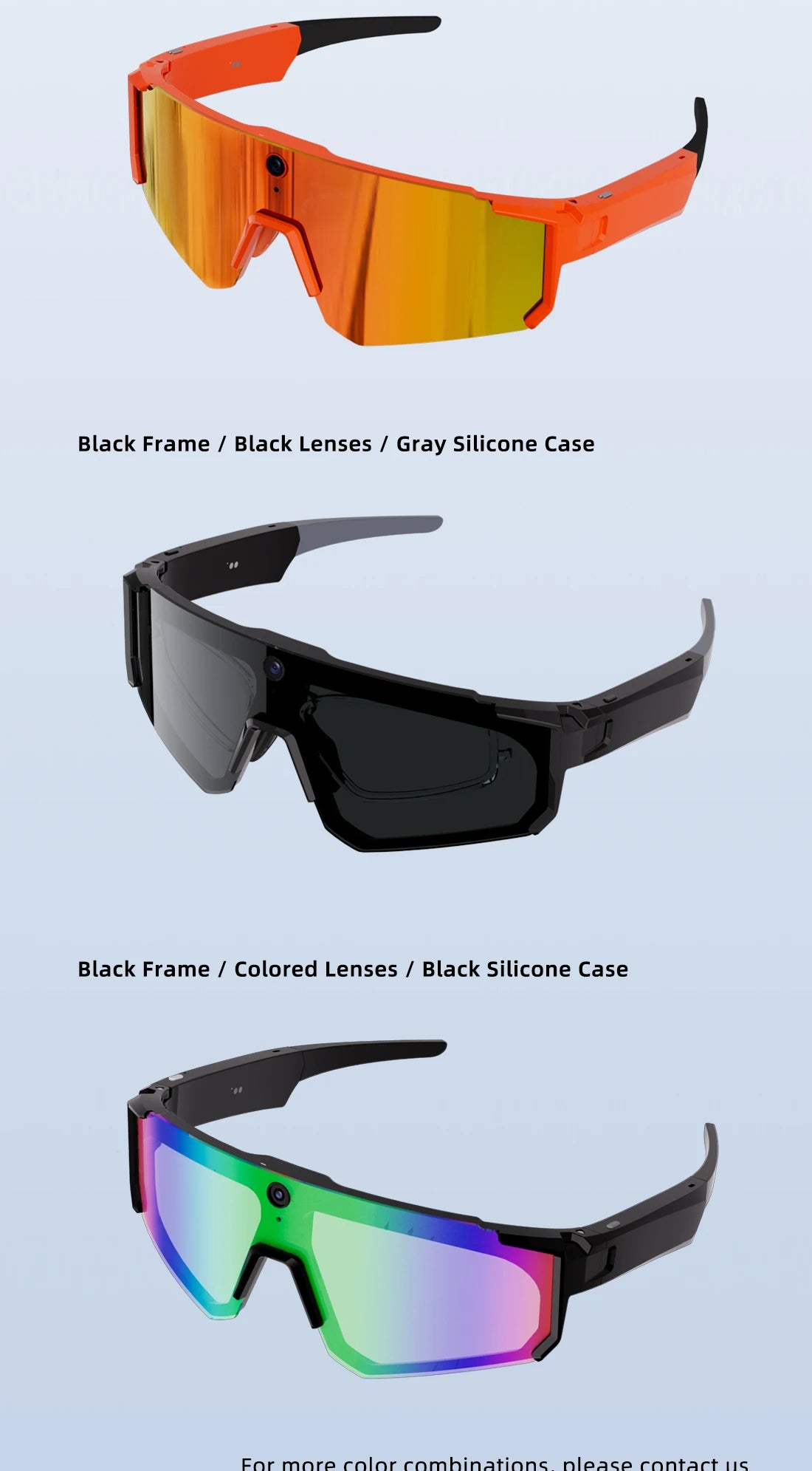 Lentes Deportivos Inteligentes con Cámara IA | 8MP, Bluetooth, Resistentes al Agua