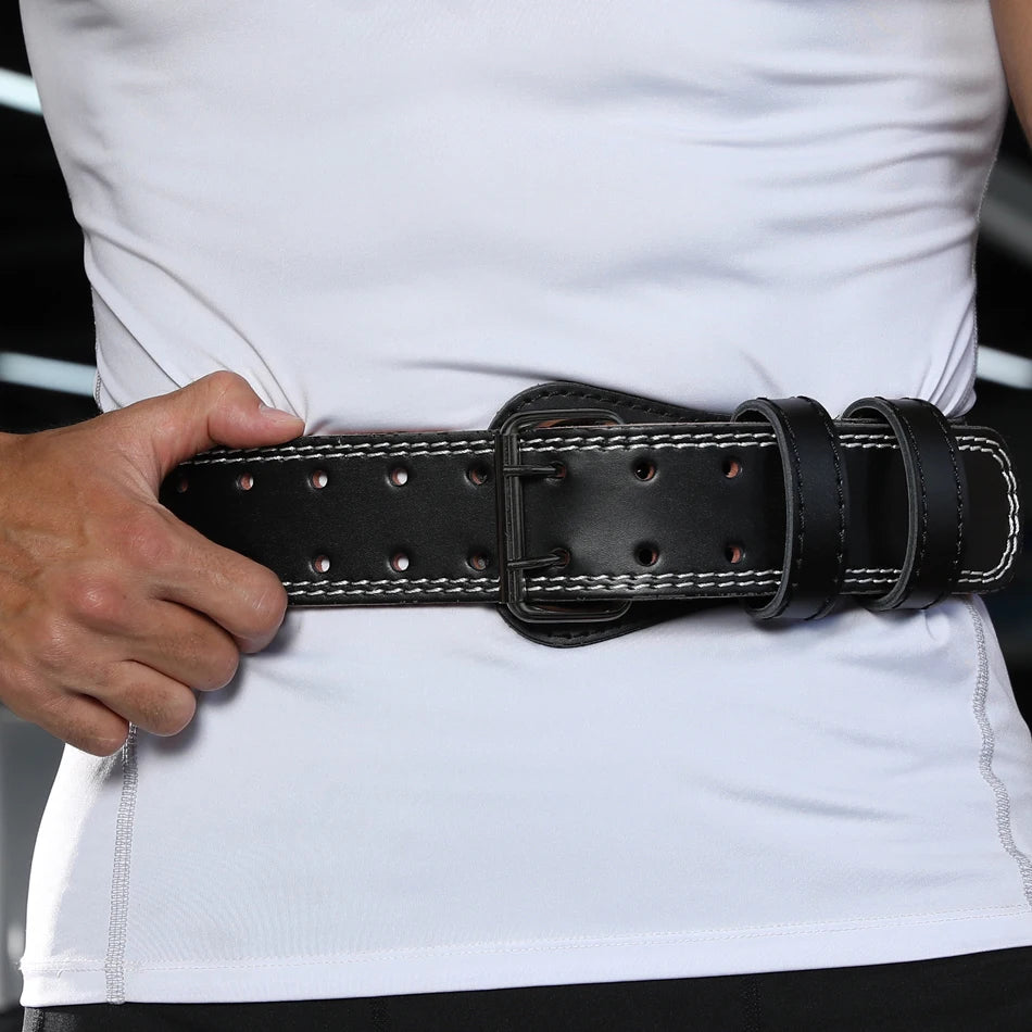 Weightlifting Belt PU & Cow Leather | Waist Support for Powerlifting & Strength Training