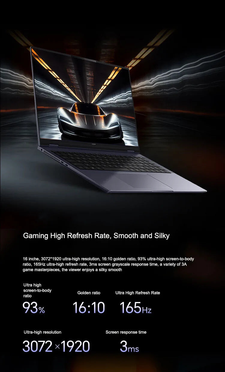 Honor MagicBook Pro 16 Laptop 2024 | Intel Core Ultra 5, 16GB/24GB DDR5, 1TB/2TB SSD | 3K 165Hz, Windows 11