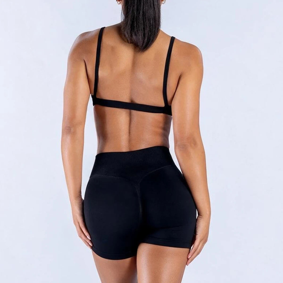 Women's 2-Piece Gym Set | Seamless High-Waist Shorts | Fitness & Pilates