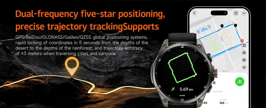 Smartwatch DAORKOW FT66 2026 | AMOLED 1.43" 466×466 | GPS | IP69 | Bluetooth 5.3 | 100+ Sport Modes | Android & iOS | Reloj Inteligente DAORKOW FT66 | AMOLED 1.43" | GPS | IP69 | Bluetooth 5.3 | 100+ Deportes