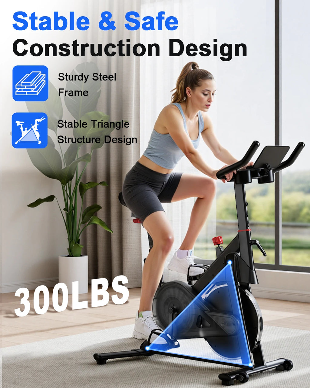 Stationary Exercise Bike | 32-Level Magnetic Resistance | Bluetooth & LCD Screen | Home Gym