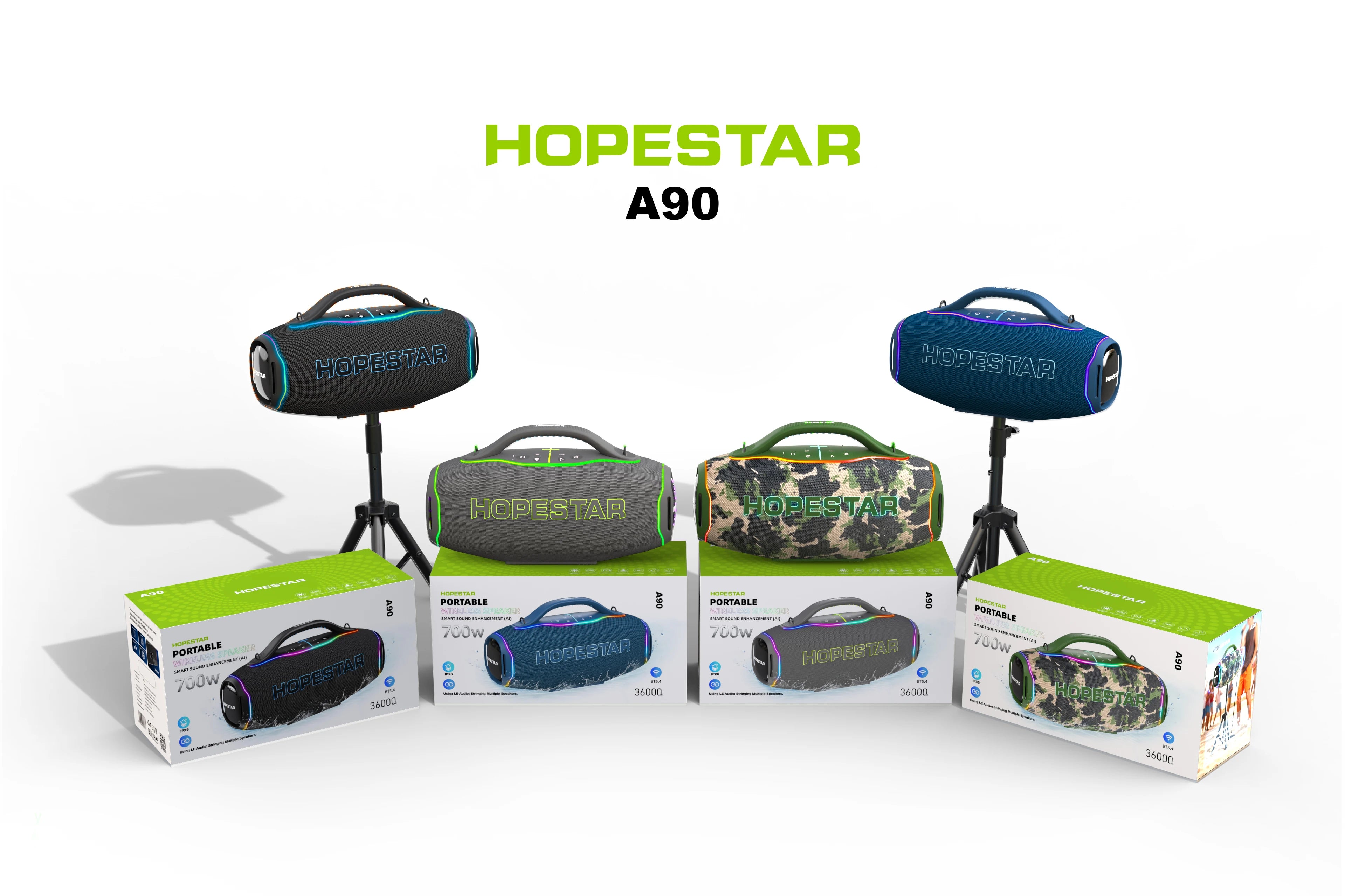 HOPESTAR A90 | Bocina Bluetooth 700W con Micrófono | Karaoke Outdoor IPX6