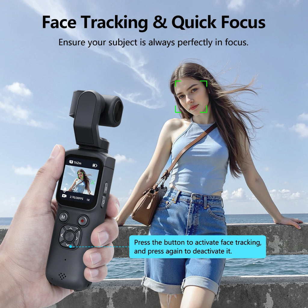 4K Pocket Vlog Camera | WiFi & Touchscreen