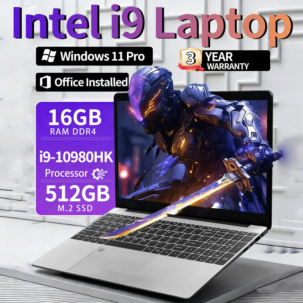 15.6" Laptop Intel Core i9 | Windows 11 | Fingerprint | IPS FHD