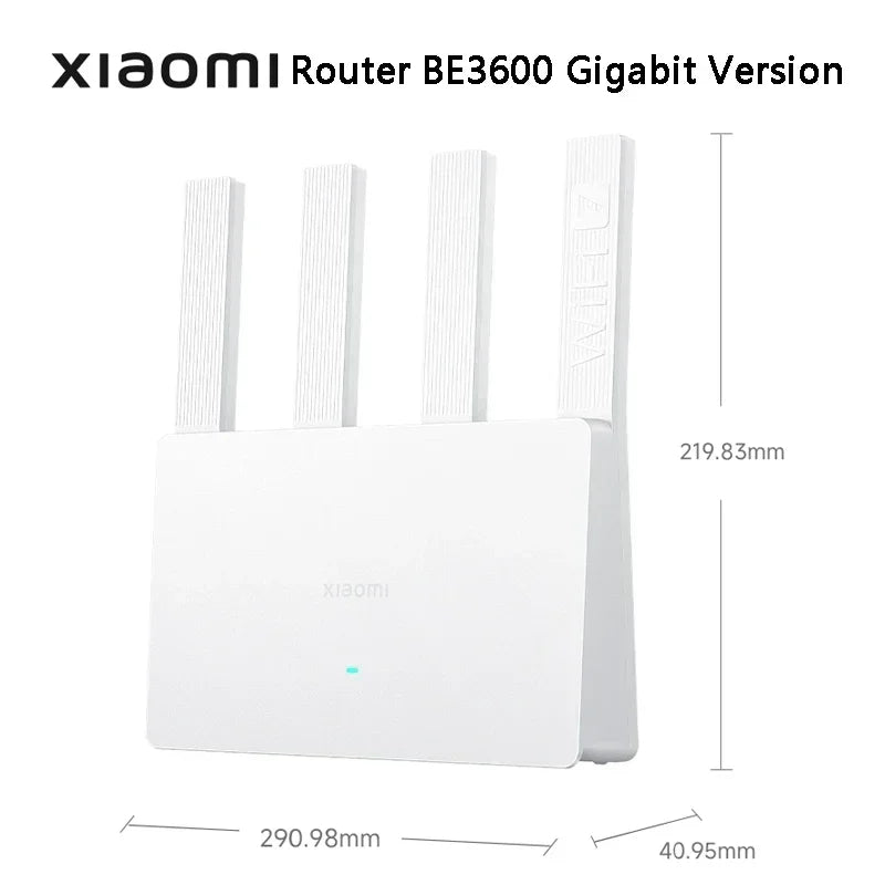 Xiaomi Router BE3600 WiFi 7 Mesh | MLO Doble Banda | 3600Mbps | Qualcomm 4-Core | VPN | Gaming | MiWiFi