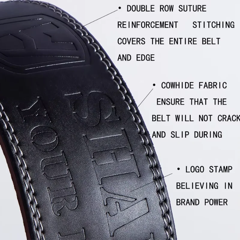 Weightlifting Belt PU & Cow Leather | Waist Support for Powerlifting & Strength Training