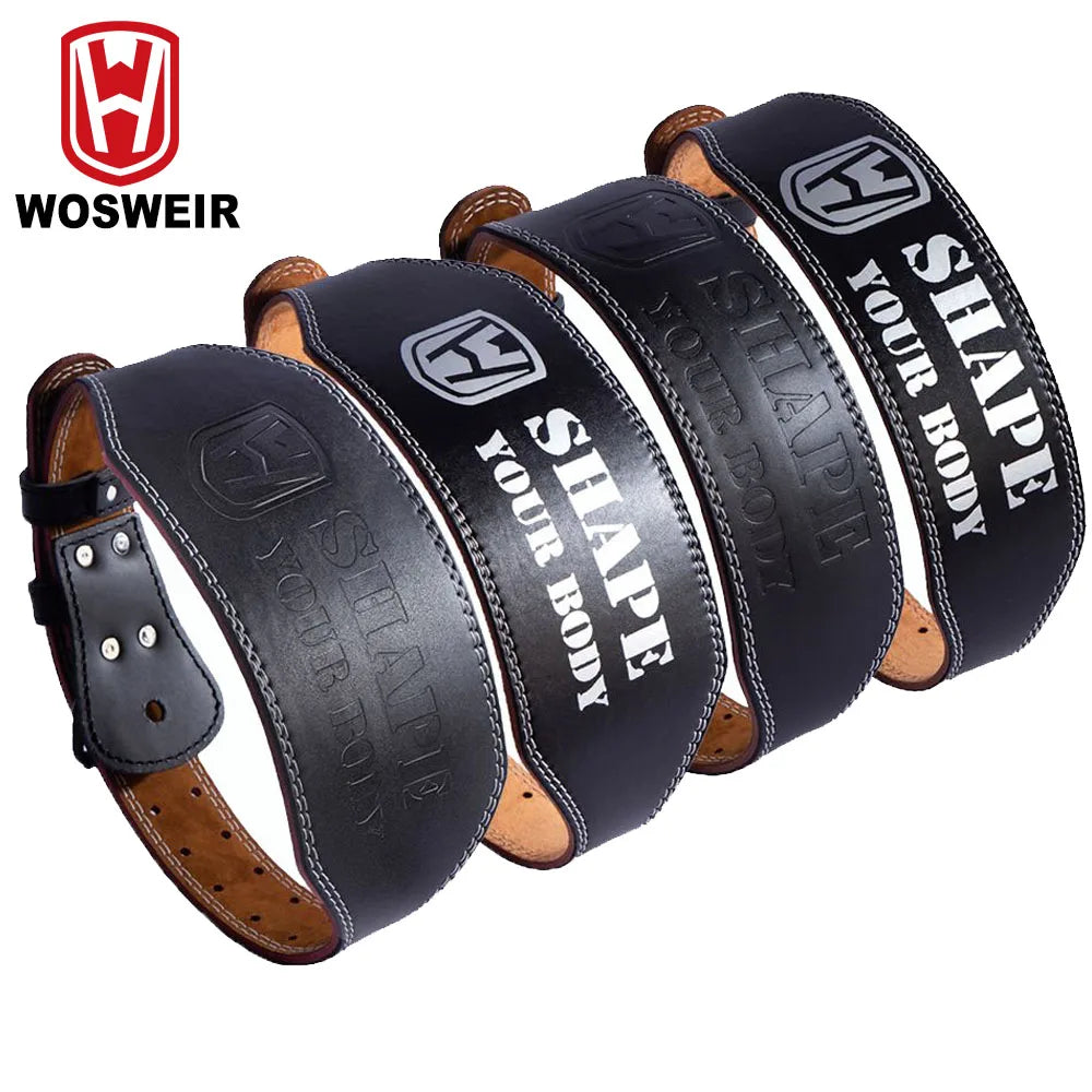 Weightlifting Belt PU & Cow Leather | Waist Support for Powerlifting & Strength Training