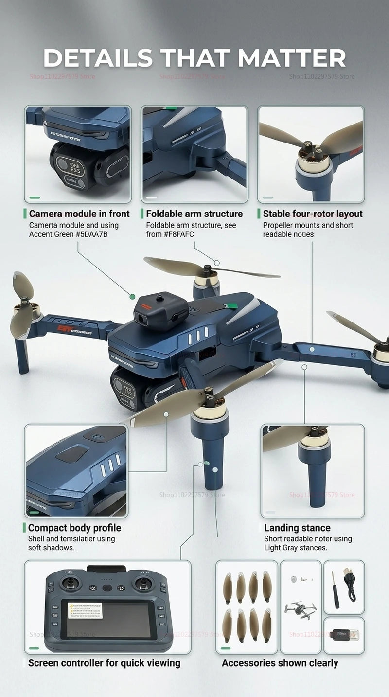 Dron GT8 Cámara Dual 8K HD GPS – Motor Brushless, Gimbal 3 Ejes, WiFi FPV, Pantalla 4.3", Plegable