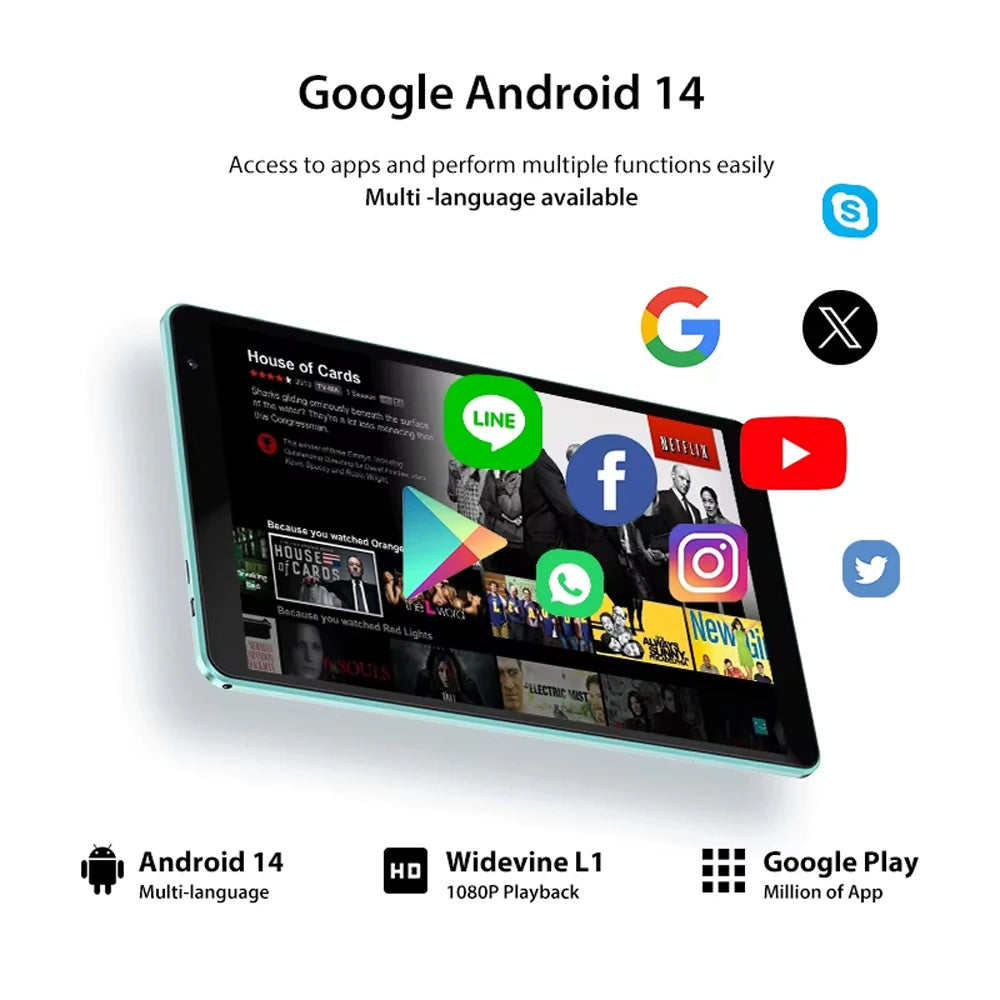 Tablet Teclast P85T 8" | Android 14 | 12GB RAM + 64GB | Octa-Core A523 | WiFi 6 | BT 5.2 | 5000mAh
