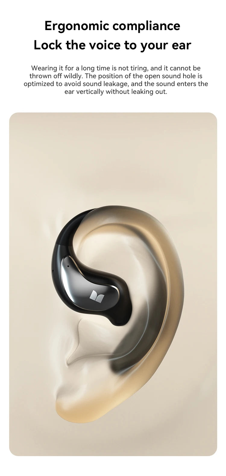 Monster Open Ear - Auriculares Inalámbricos Bluetooth 6.0 | ENC | Deportes y Gaming