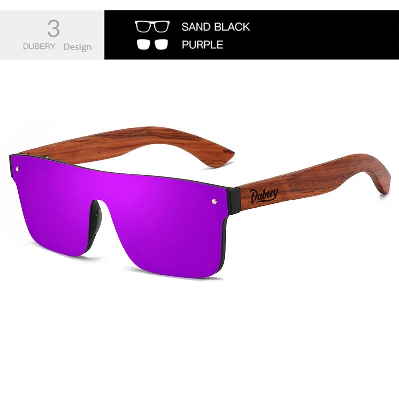 DUBERY Gafas de Sol Polarizadas UV400 | Marco de Madera | 6 Colores