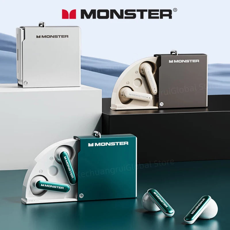 Monster XKT17 - Auriculares TWS Bluetooth 5.3 con ANC | HiFi | Gaming y Deportes