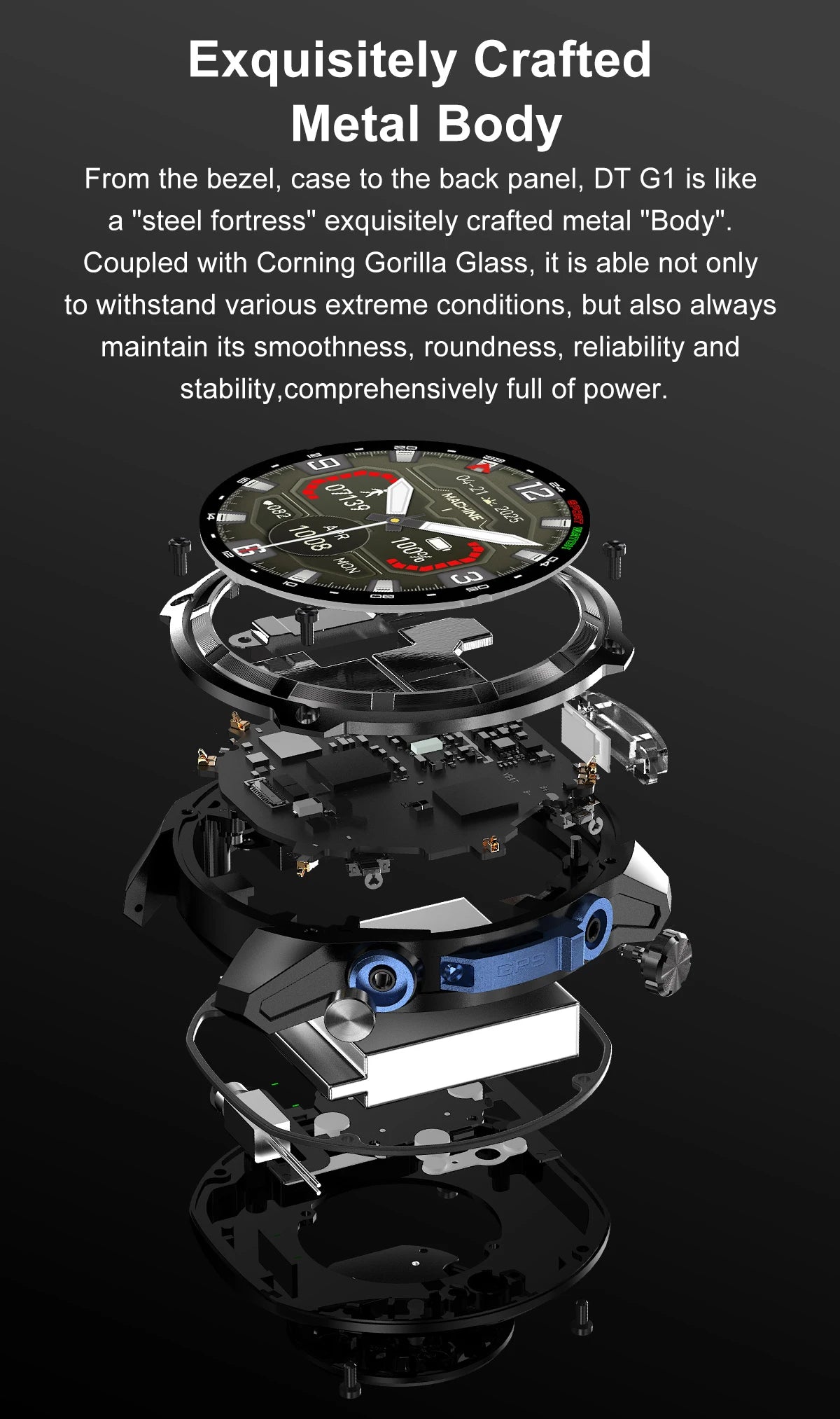 GPS Smartwatch 2025 | AMOLED 1.43" HD Gorilla Glass | 1000mAh | 10ATM Waterproof | Bluetooth Calling | Men Sport | Smartwatch GPS 2025 | AMOLED 1.43" HD Gorilla Glass | 1000mAh | Resistente al Agua 10ATM | Llamadas Bluetooth | Deporte