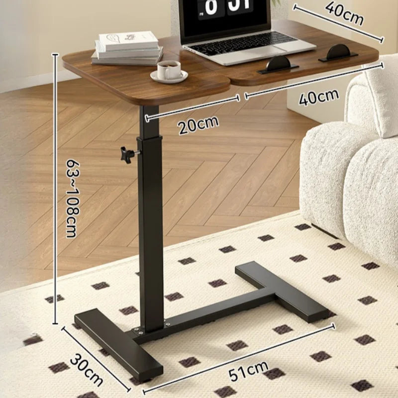 Adjustable Laptop Side Table | Tilting 60 × 40 cm Top | Bed & Sofa / Mesa Ajustable
