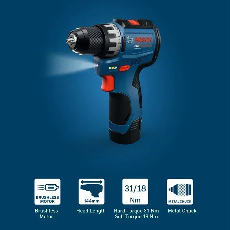 Bosch GSR12V-31 | 12V Cordless Drill Driver | High Torque