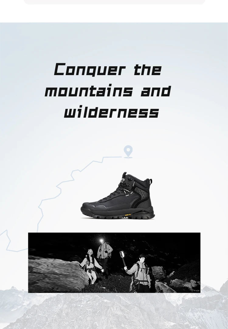 HUMTTO Men's Hiking Shoes | Lace-Up & Rubber Sole | Outdoor Walking