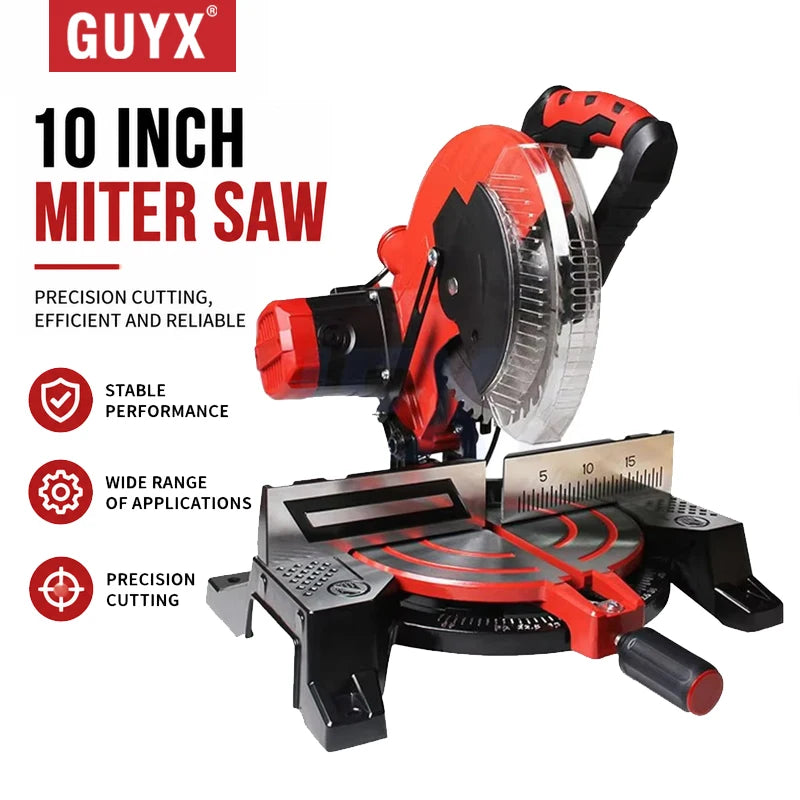GUYX 10-Inch Miter Saw | ±45° Cutting | 1800W