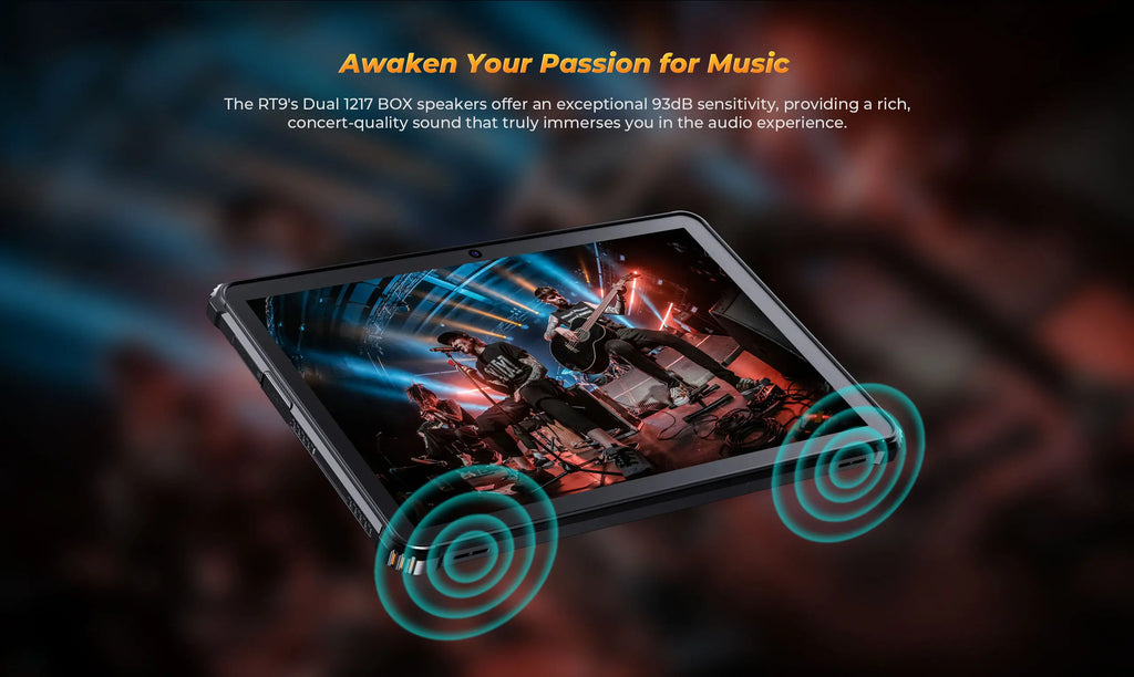 Tablet Robusta Oukitel RT9 10.1" | Android 14 | 24GB RAM + 256GB | 4G LTE | 11000mAh | Resistente al Agua | Huella Digital