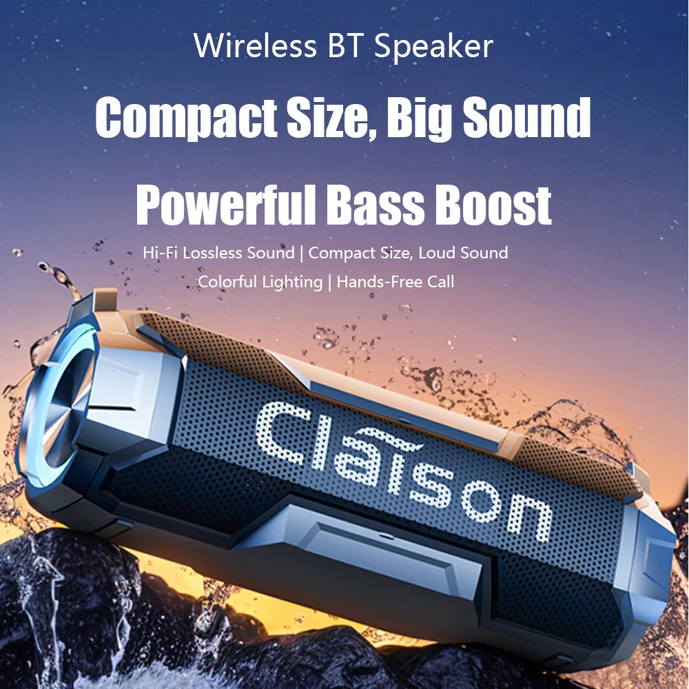 CLAISON T9 Bluetooth 5.3 Speaker | Hi-Fi Bass & RGB | Altavoz