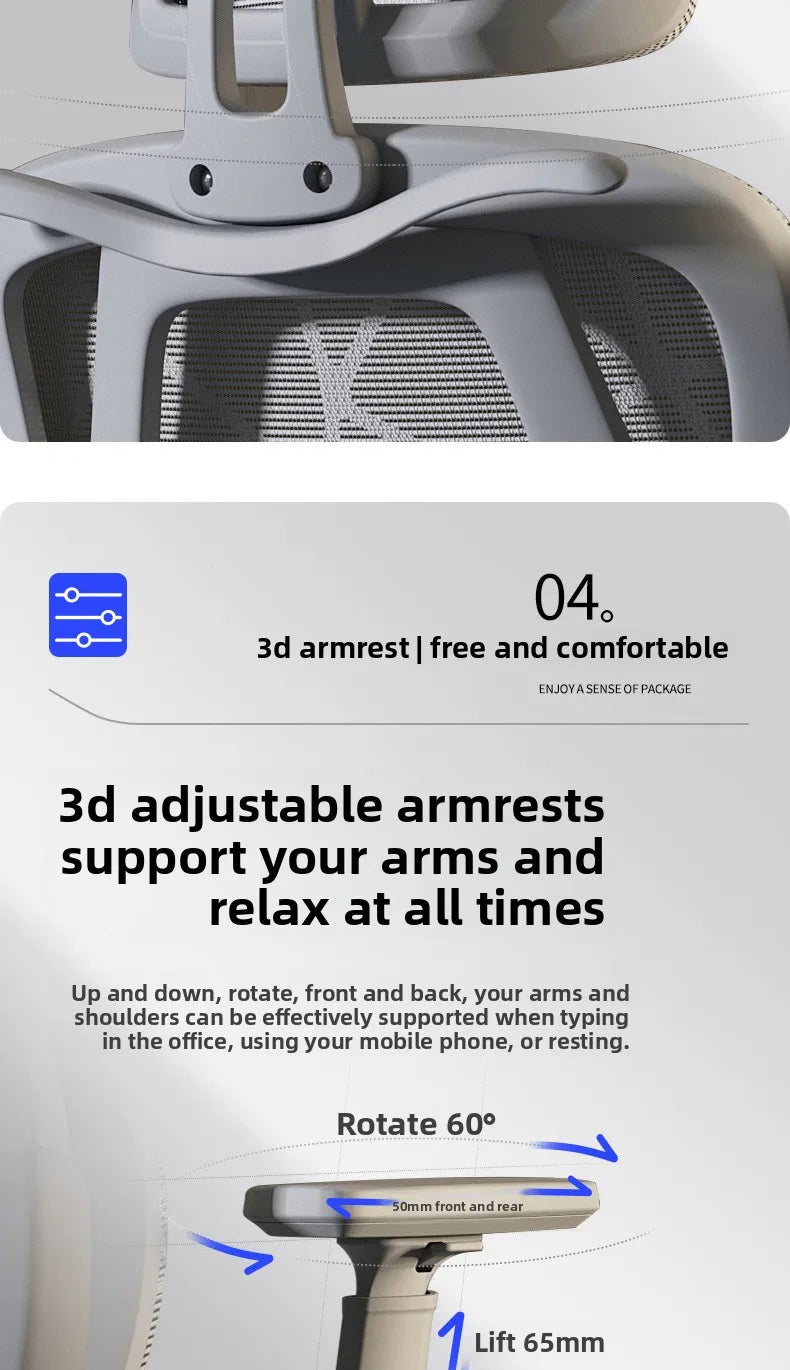 Ergonomic Office Chair | High Back & Armrests | Study