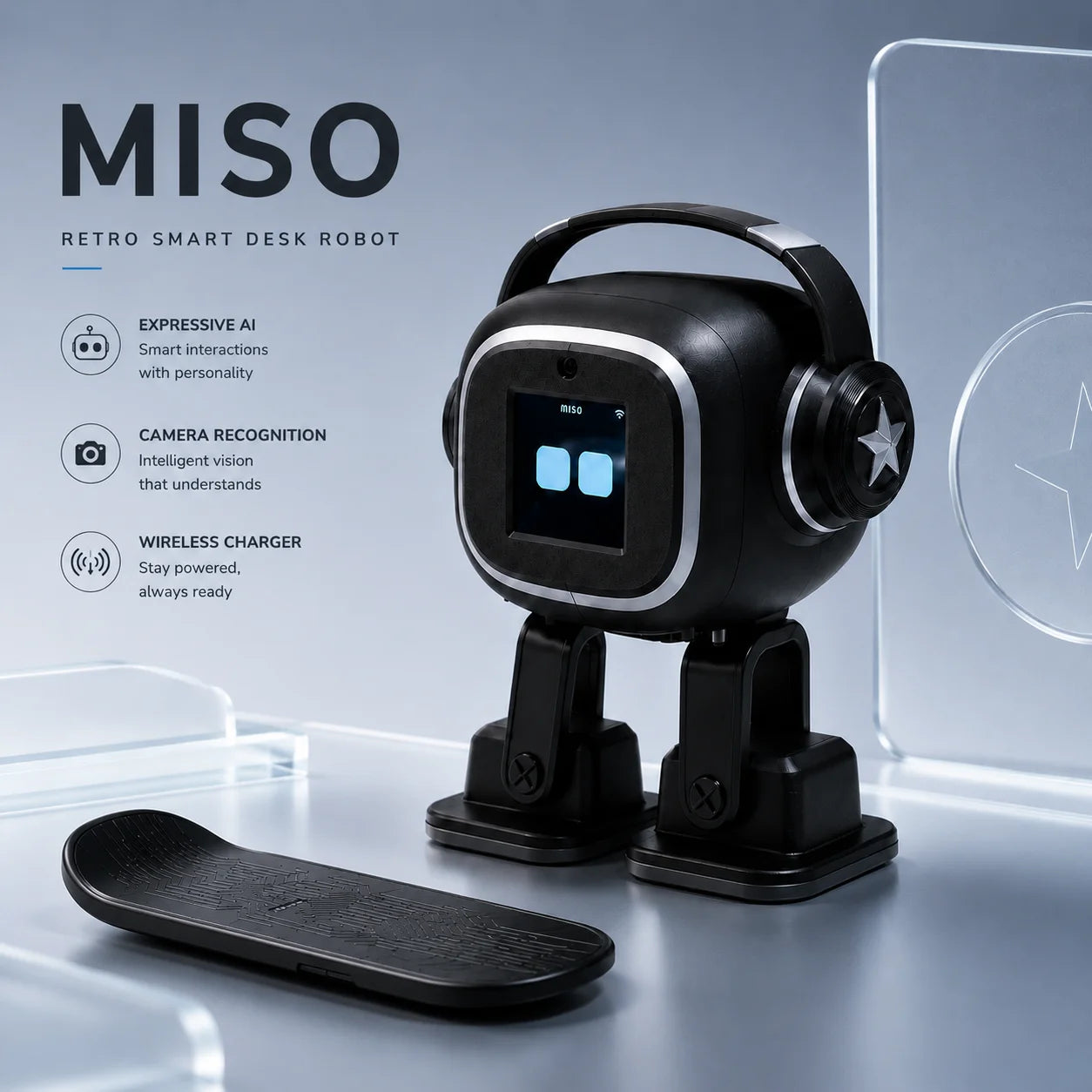 Robot Compañero IA – Control por Voz, Interacción Emocional, Cámara, Chat Inteligente y Baile