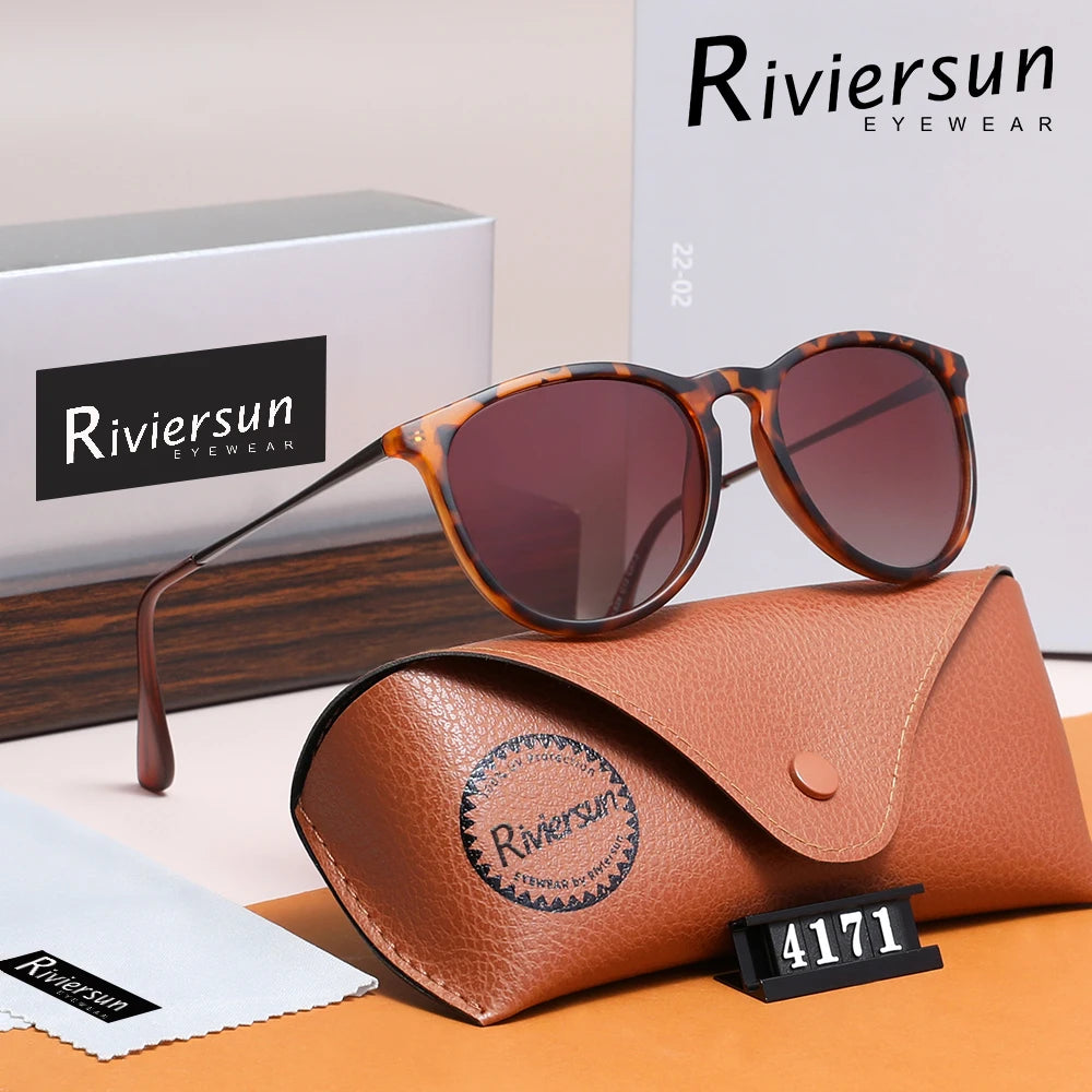 RIVIERSUN Gafas de Sol Cat Eye Polarizadas para Mujer | UV400 | Marco de Aleación | Modelo S28