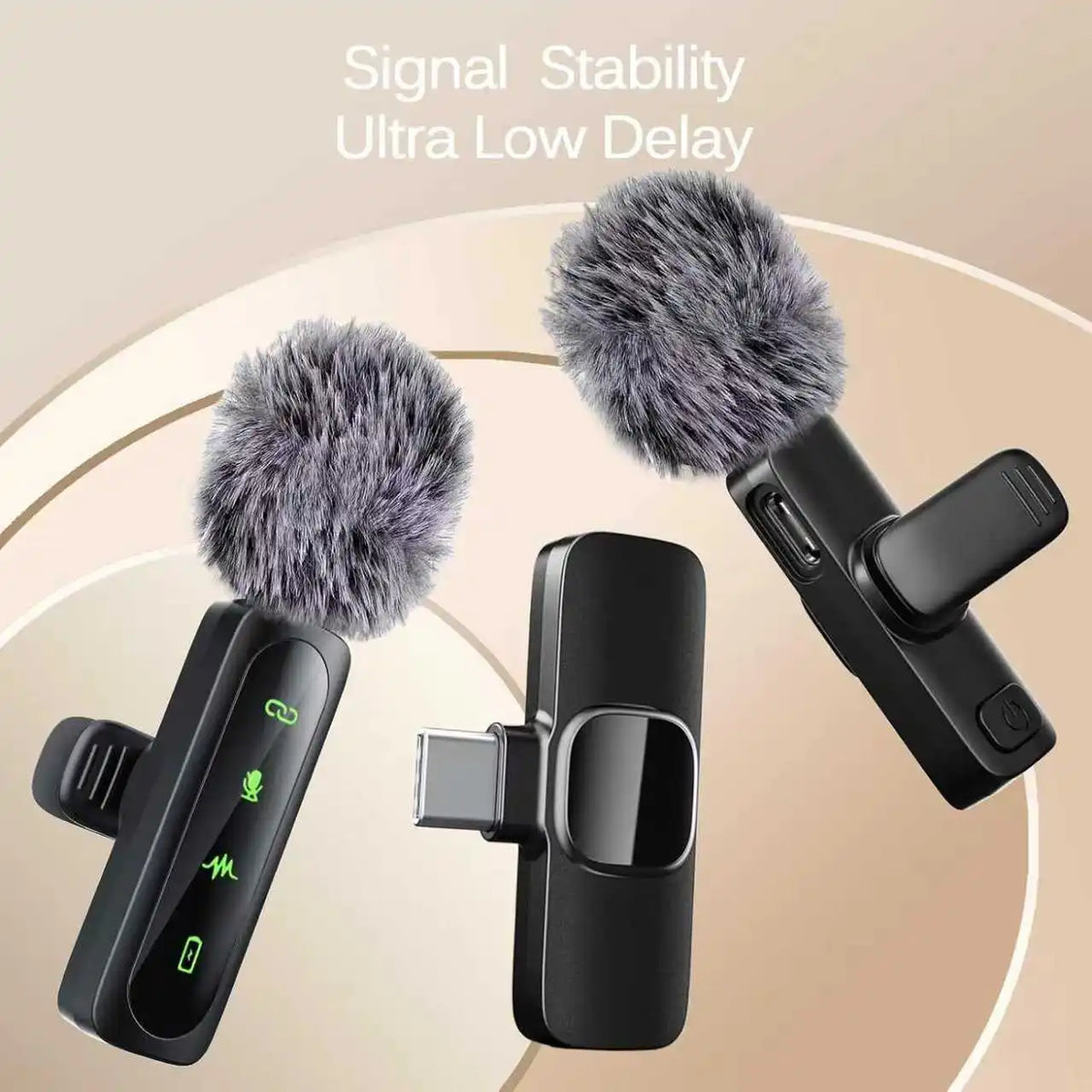 Wireless Lavalier Microphone | Rechargeable Clip-On Mic | iPhone & USB-C