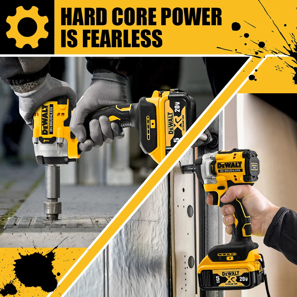 DEWALT-Compatible DCF921 | 20V Brushless Impact Wrench | LED Light
