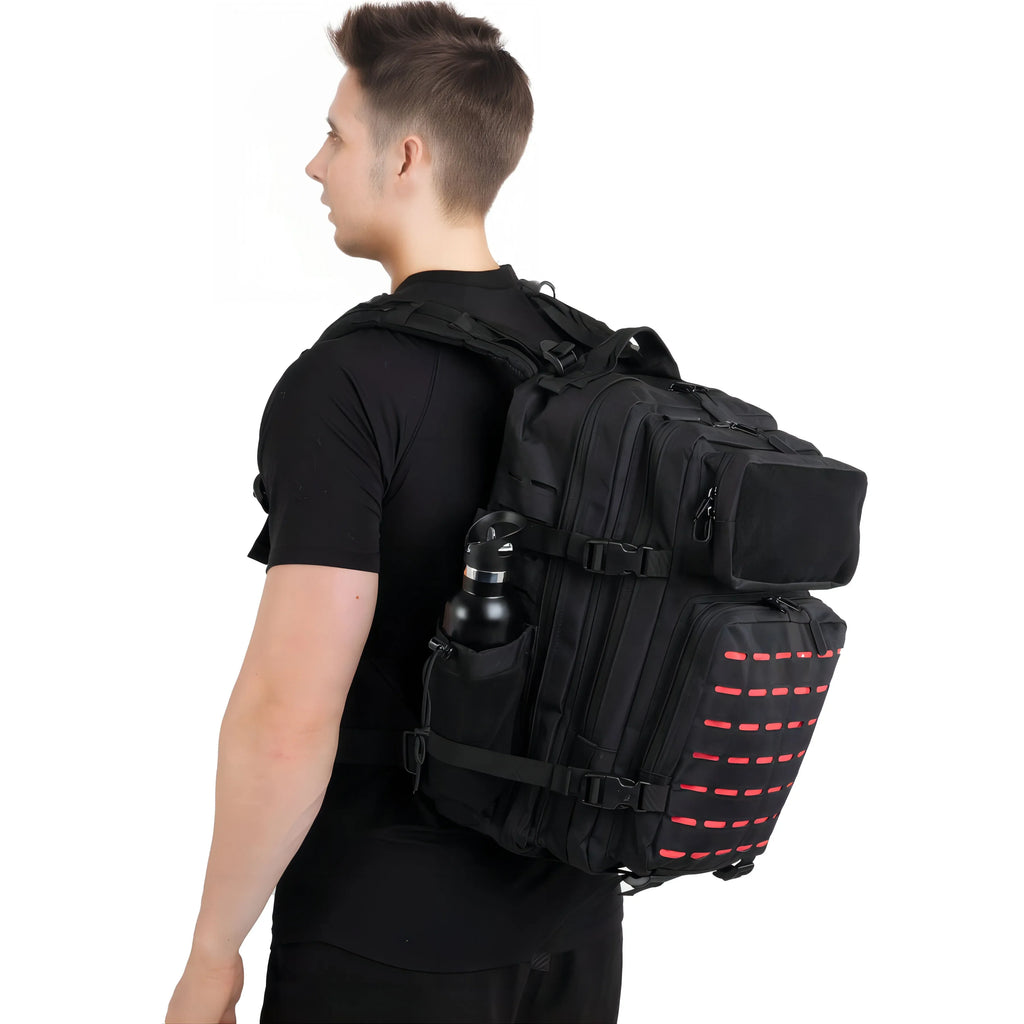 Waterproof Backpack 25L/50L | Gym, Hiking, Travel & Laptop Bag | Dual Bottle Holders | 12 Colors