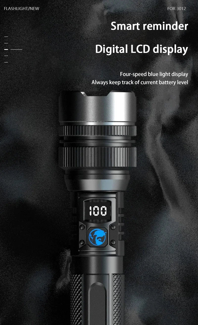 Rechargeable LED Flashlight | Adjustable Zoom | Linterna para Camping